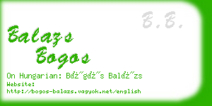 balazs bogos business card